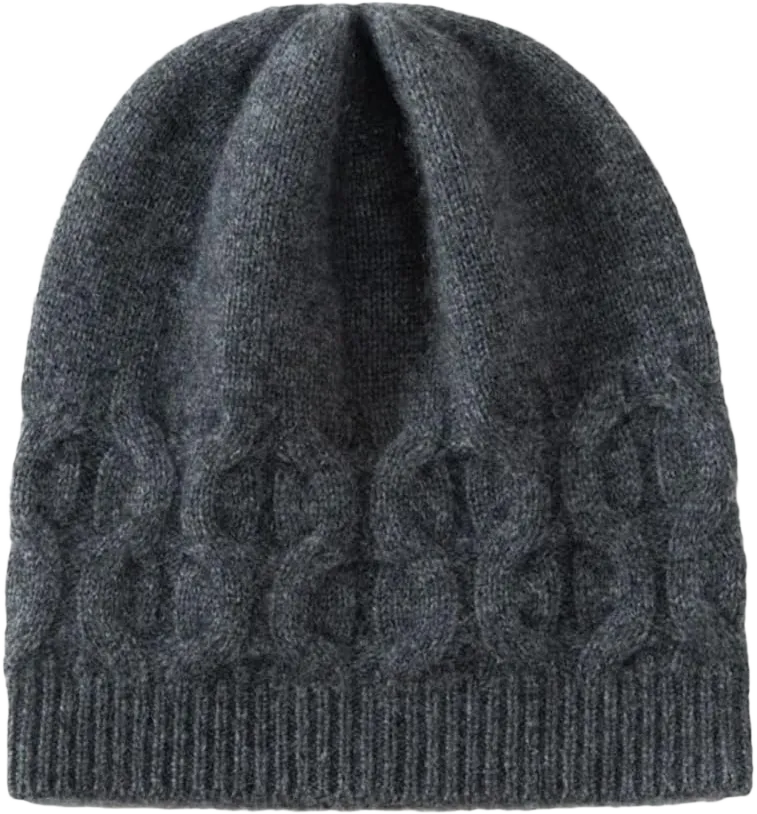 Women Knitted Hat Winter Beanies Thicken Soft Warm Outdoor Cap Hats One Size Dark Gray9
