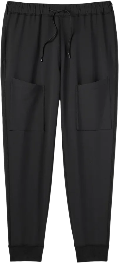 Men&#39;s Adaptive Seated Fit Jogger Pants - Goodfellow &#38; Co&#8482; Black XS: Recycled Polyester, Moisture Wicking
