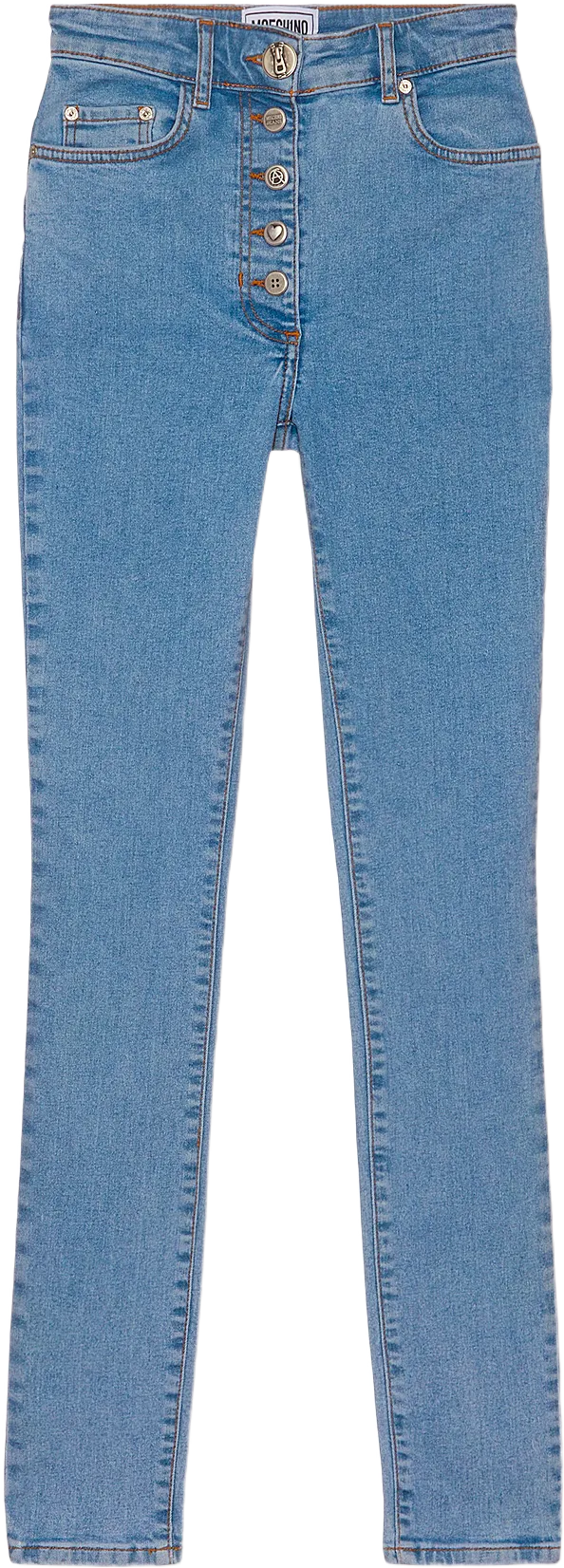 Moschino Jeans High Waist Slim Jeans (Fantasy Print Blue)