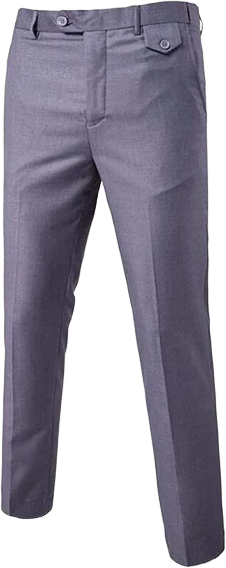 Men's Slim Fit Dress Pants Wrinkle-Free Flat Front Suit Pants Stretch Casual Pants Comfort Dress Trousers 34W x 34L Light Grey