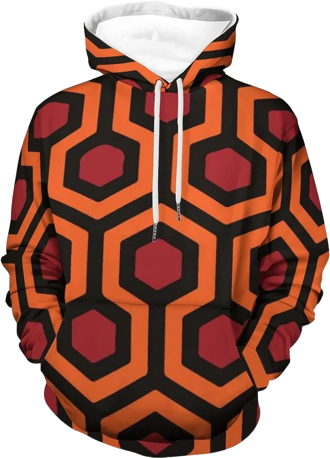 BAIKUTOUAN Shining Carpet Pattern Unisex Hoodies Printed Pullover Casual Long Sleeve Hooded Sweatshirt XL