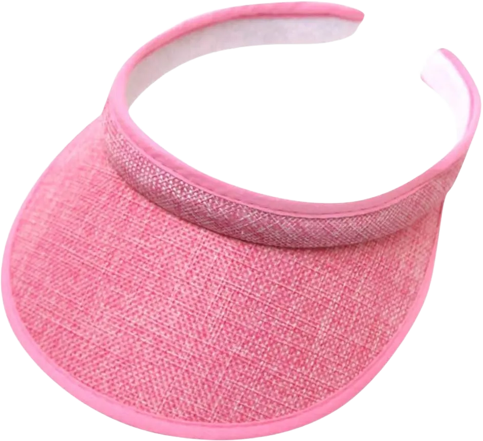 Sun Visor Hats Women's Summer Wide Brim UV Protection Beach Caps Outdoor Golf Tennis Baseball Running Sport Hats One Size Pink