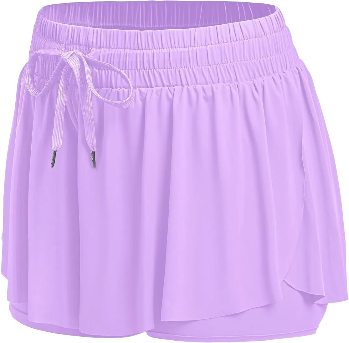 Holipick 2 in 1 Flowy Running Shorts for Women High Waisted Athletic Shorts Workout Spandex Butterfly Tennis Skirt Summer