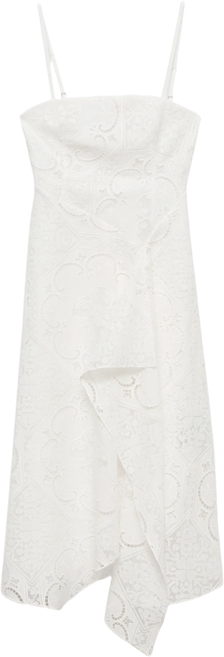 Asymmetrical embroidered dress