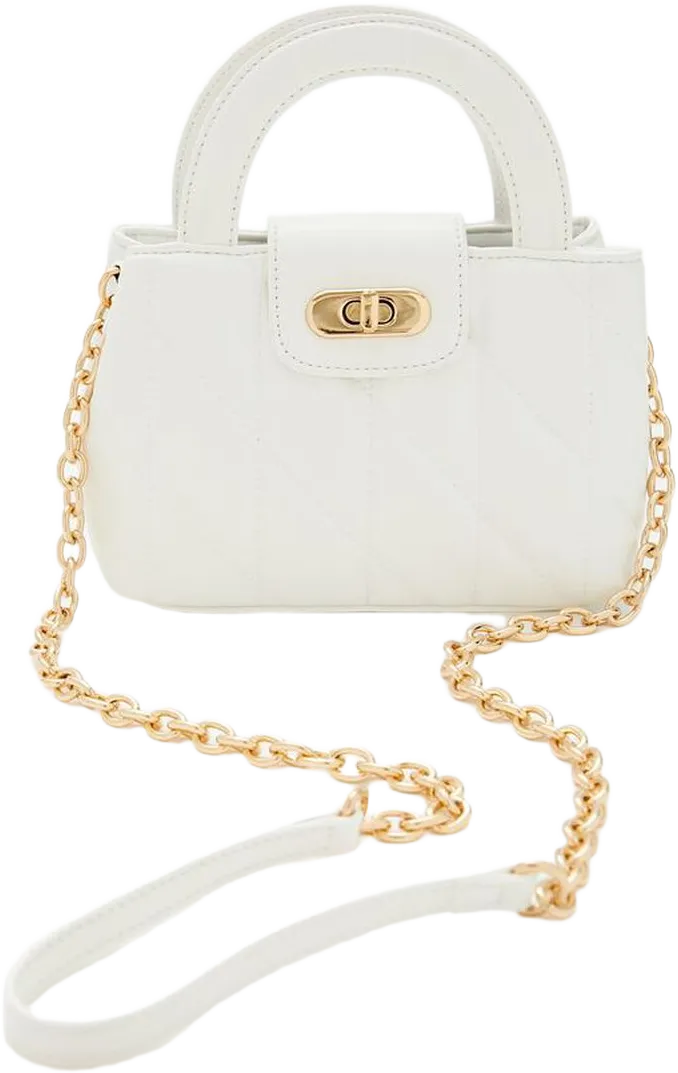 Quilted Faux Leather Crossbody Bag