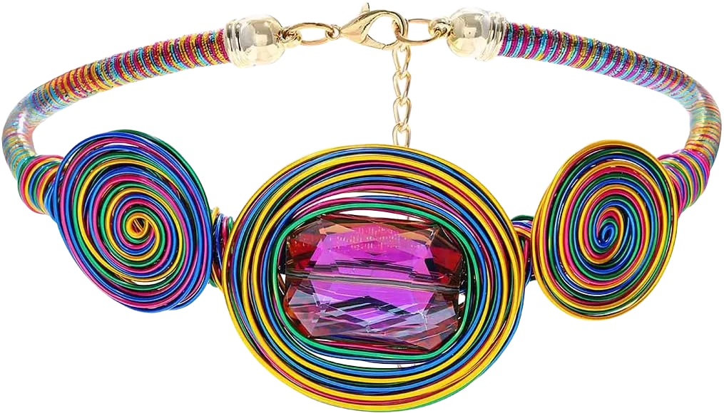 Barode African Statement Choker Necklaces Colors Chunky Collar Necklace Ethnic Tribal Costume Jewelry for Women