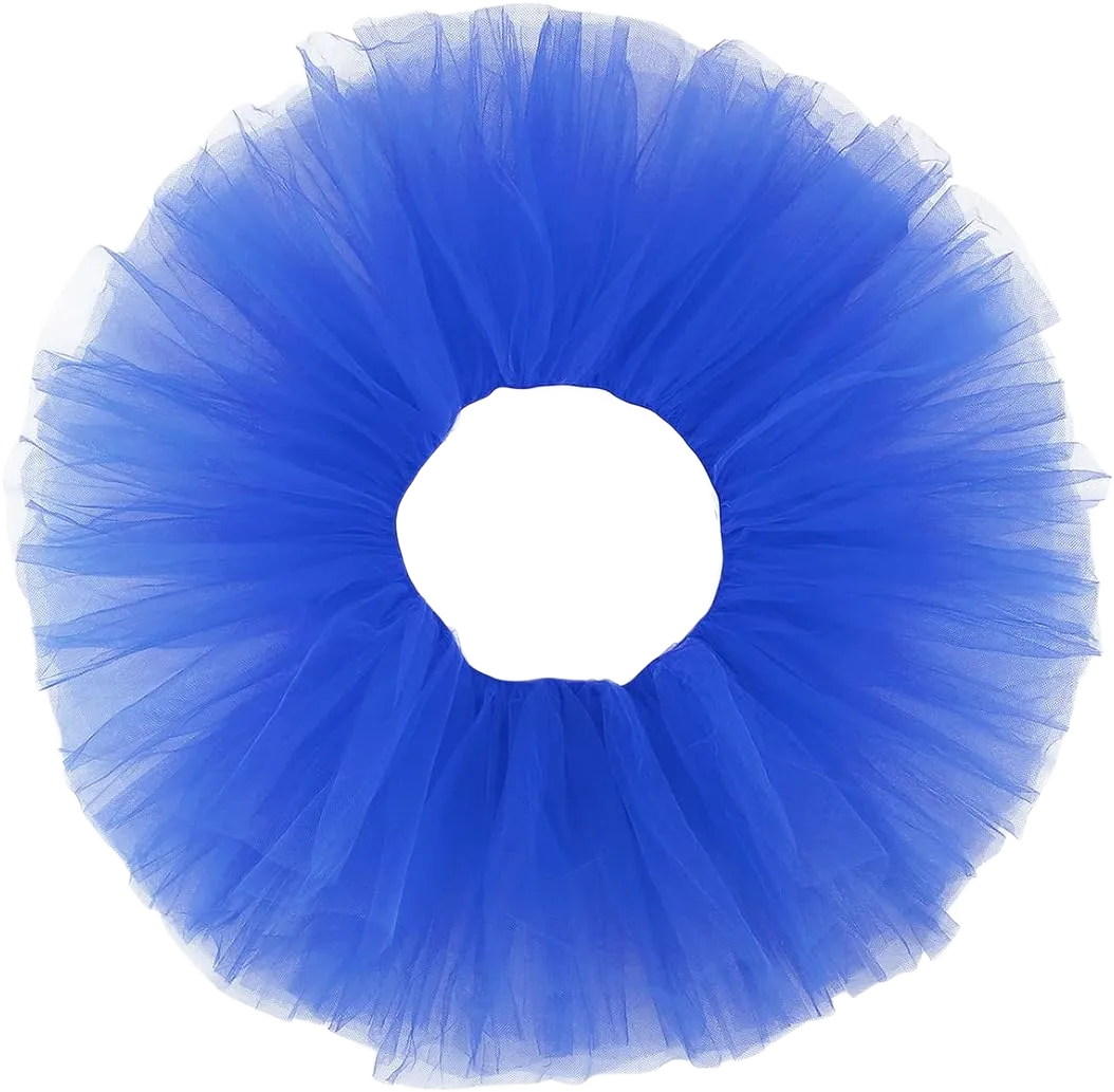 Century Star Tutu For Women Adults Tutus Girls Tutu Skirt Womens Tulle Ballet 5 Layered Elastic Skirts Party Costume Dress One Size Blue