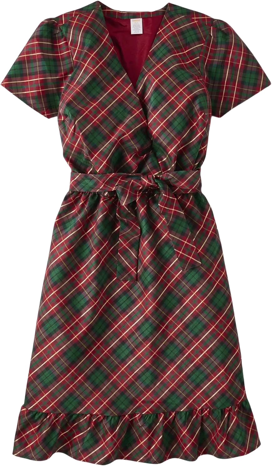 Gymboree Women's Tie Front Wrap Dresses Large Red Christmas