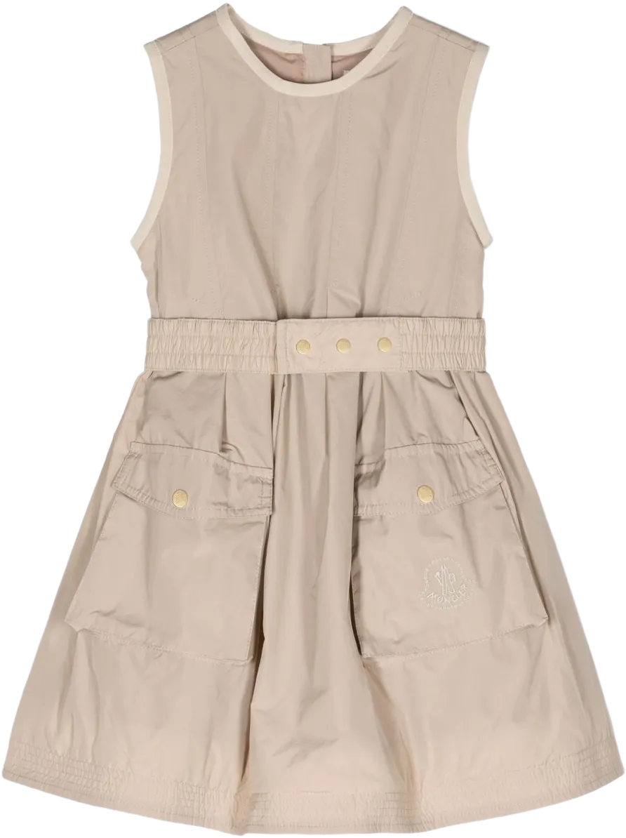 pleated A-line dress