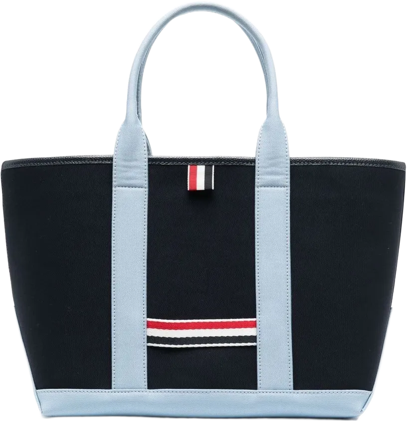 RWB-stripe canvas tote bag