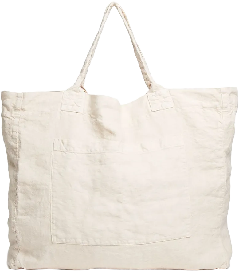 linen weekend tote bag