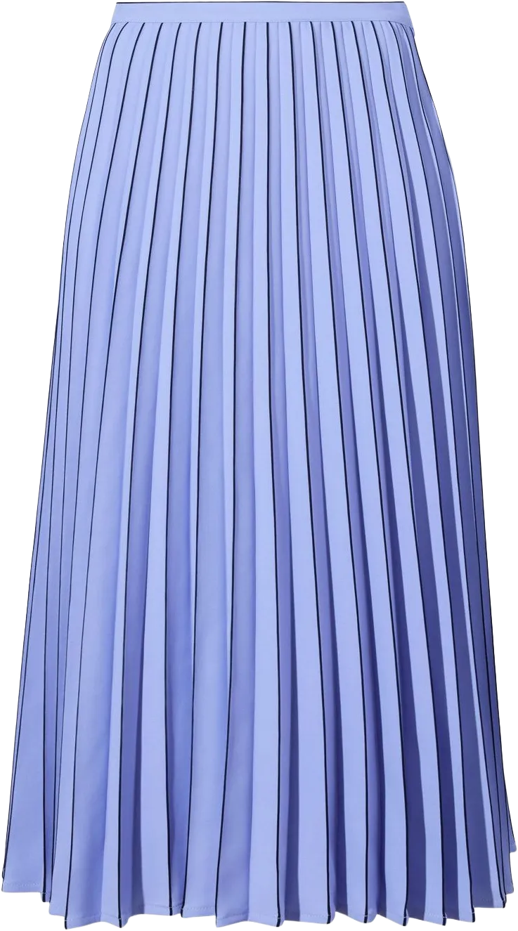 pleated crepe midi skirt