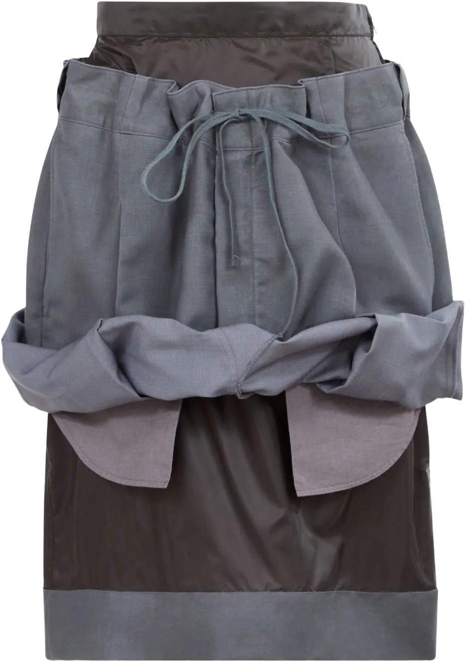 layered knee-length skirt