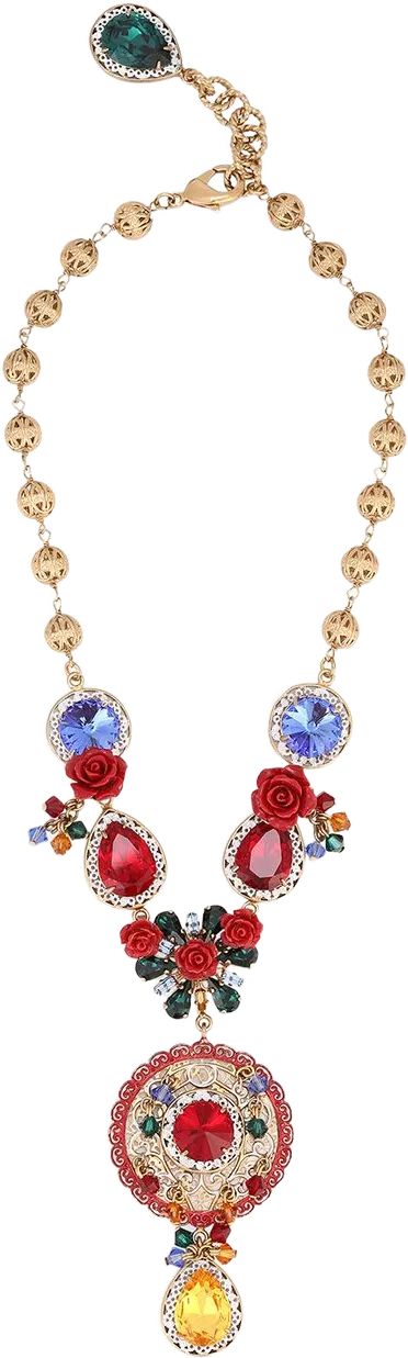 rhinestone-embellished pendant necklace