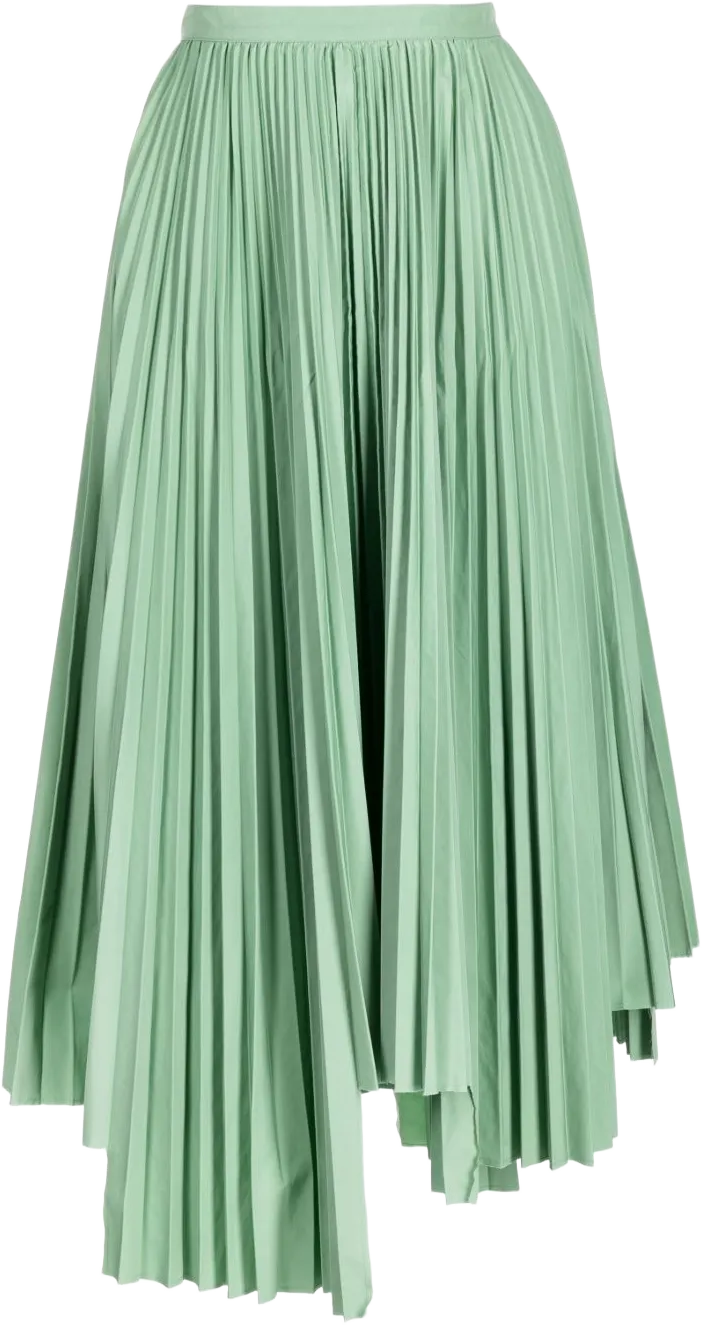 asymmetric pleated skirt