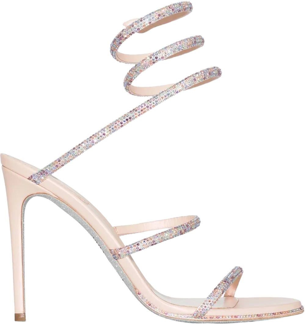 crystal-embellished strap-detail sandals