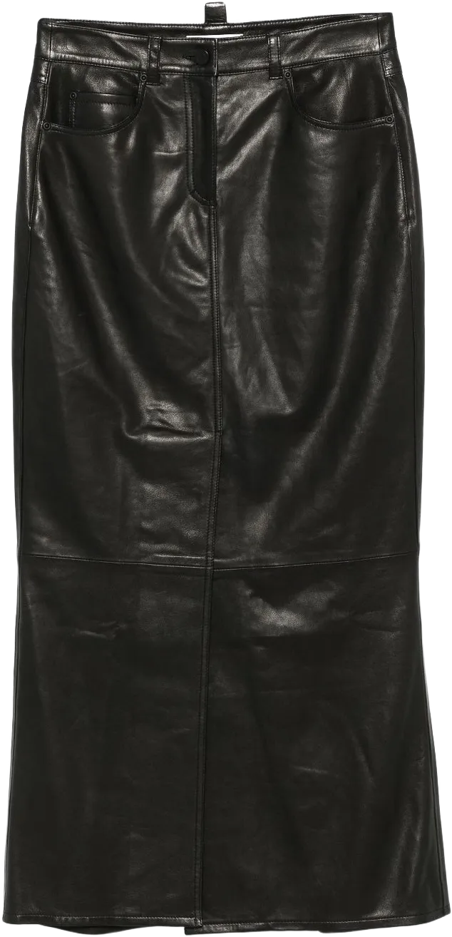 leather maxi skirt