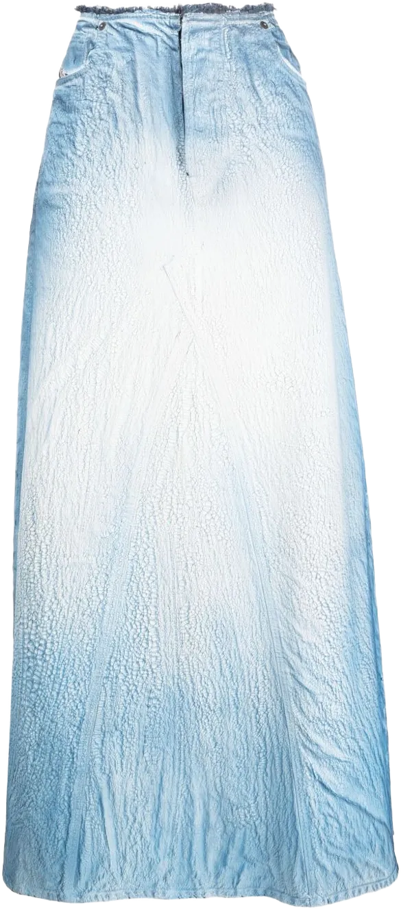 De-Pago-Fsd1 A-line denim maxi skirt