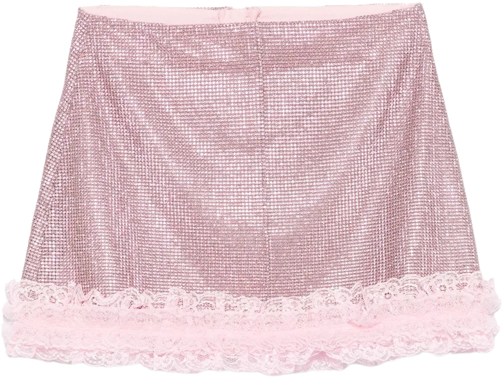 floral lace miniskirt