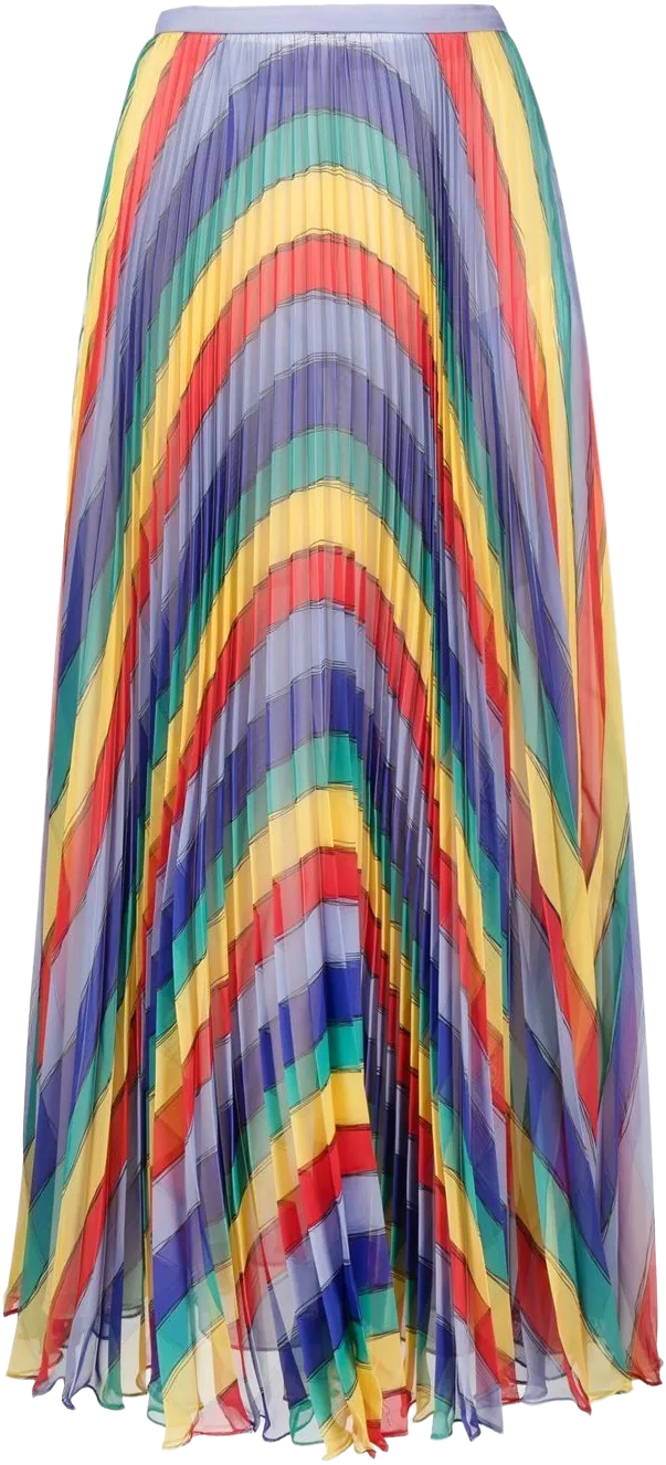 wave print pleated skirt