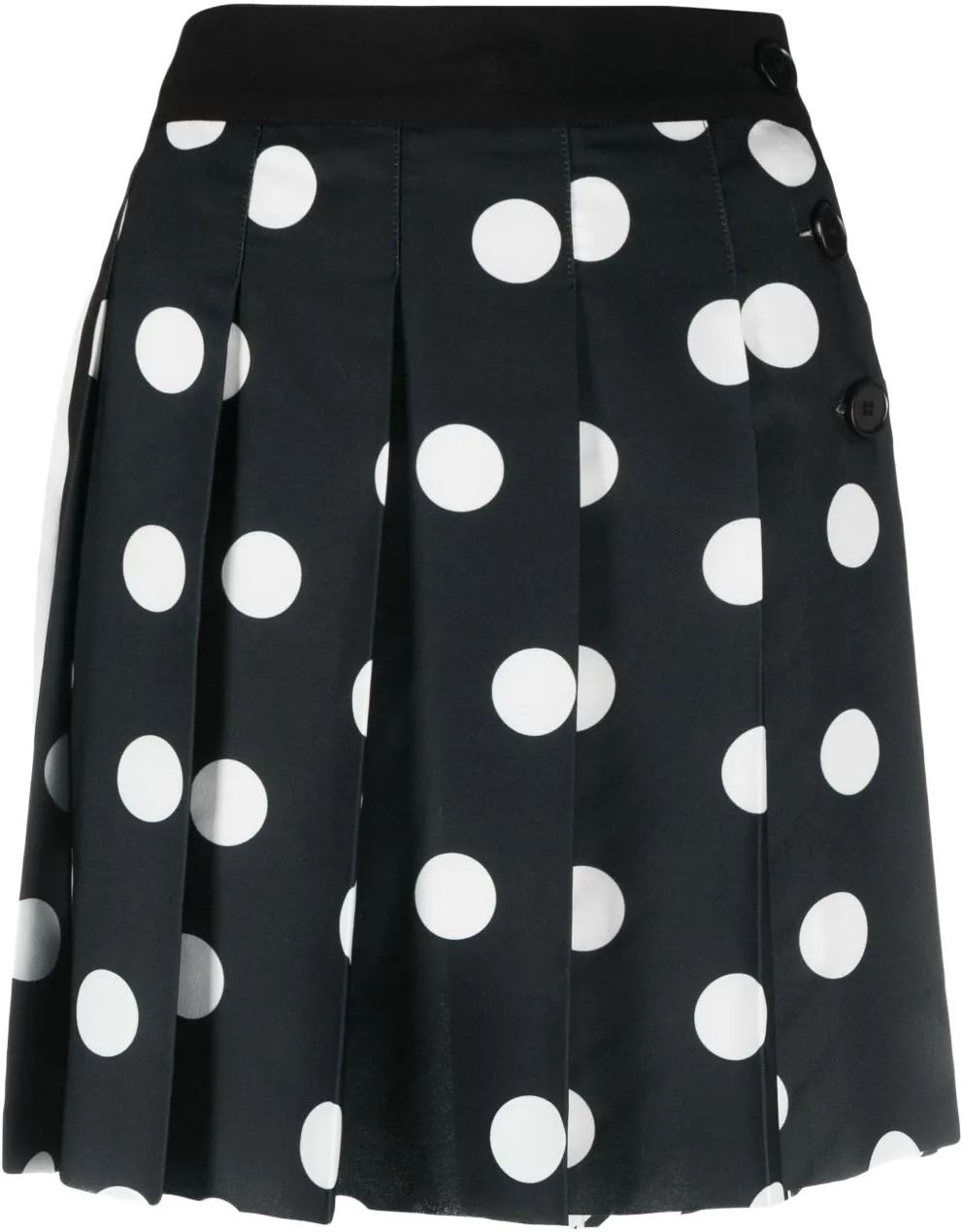 polka dot pleated mini skirt