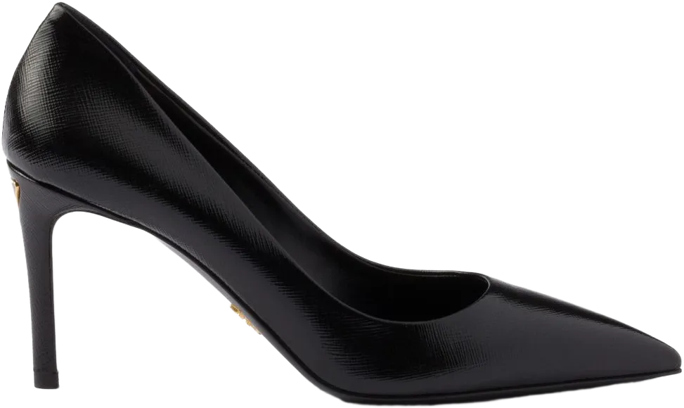 85mm Saffiano leather pumps