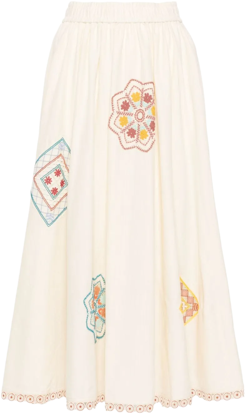 Ottie cotton midi skirt