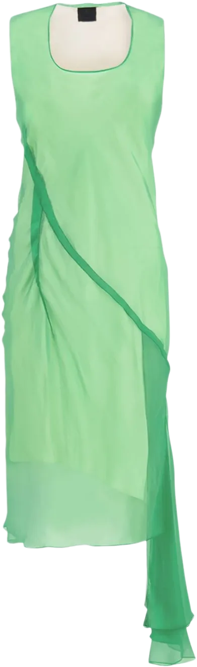 ruffled silk dress
