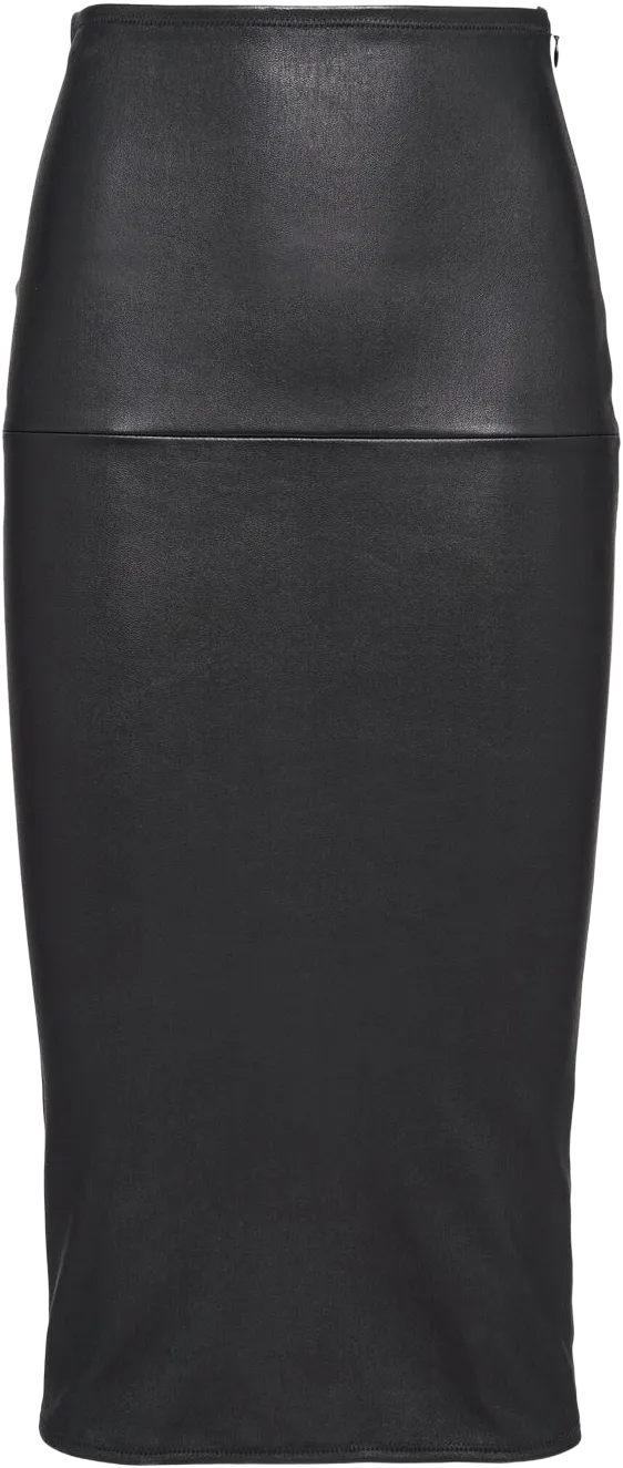 nappa-leather pencil skirt