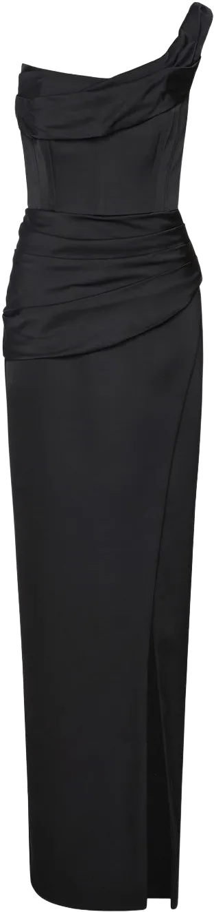 Duke draped-detailed gown