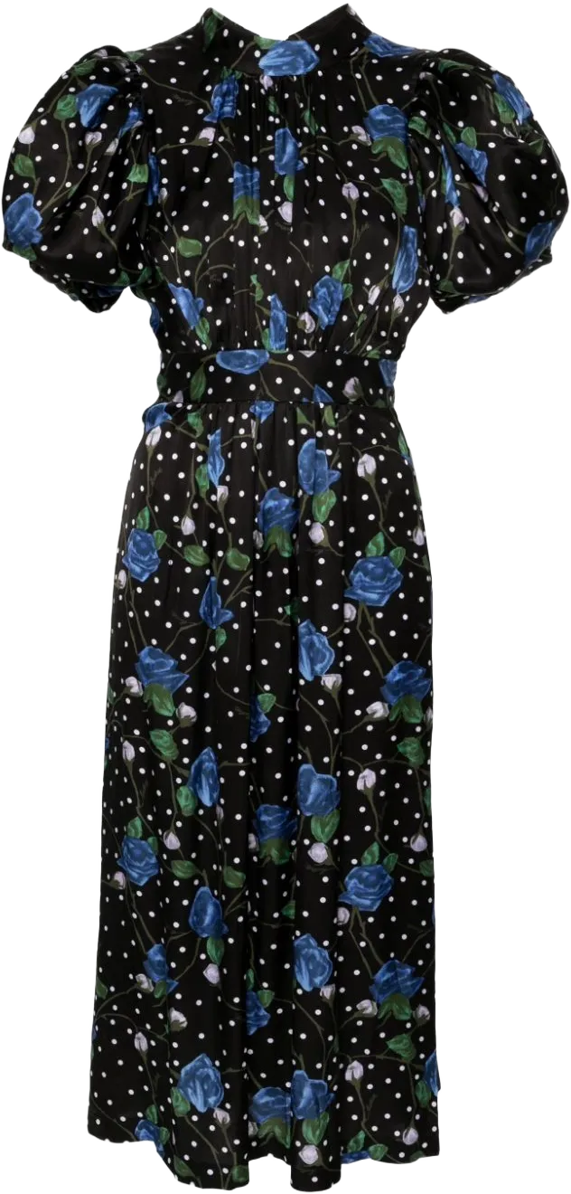floral-print midi dress