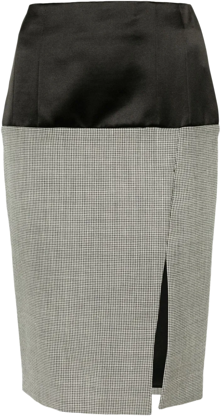 panelled tailored pencil skirt