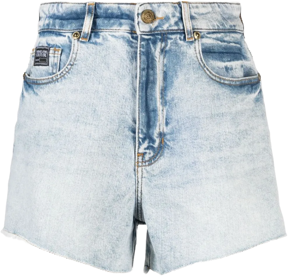 high-rise denim shorts
