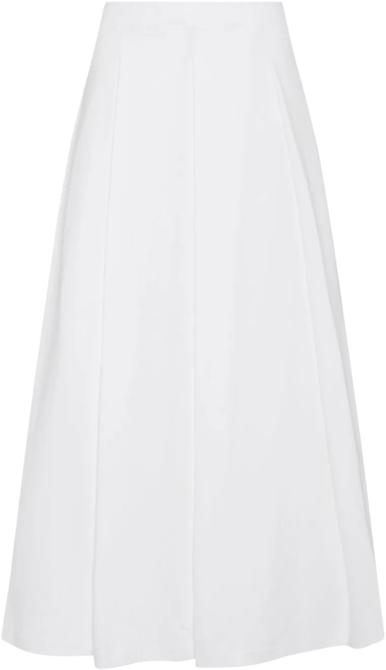 pleat-detail high-waisted maxi skirt 