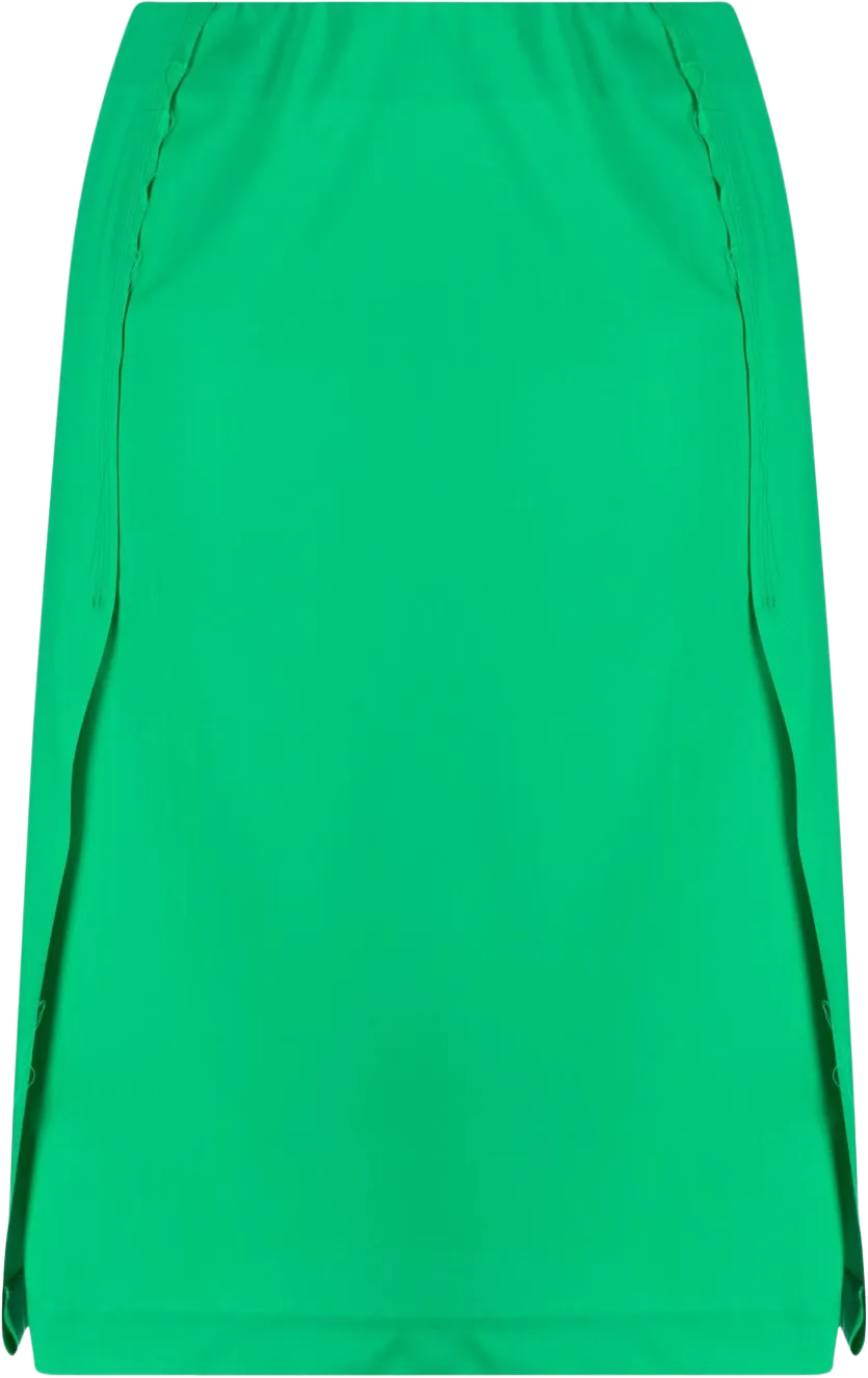 pleated-panel midi skirt