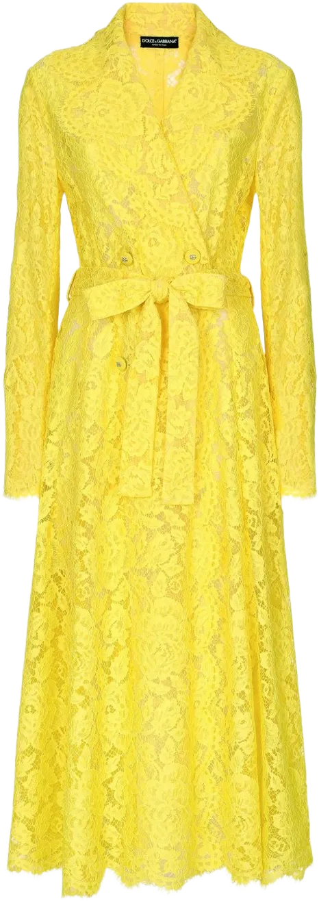 cordonetto-lace trench coat