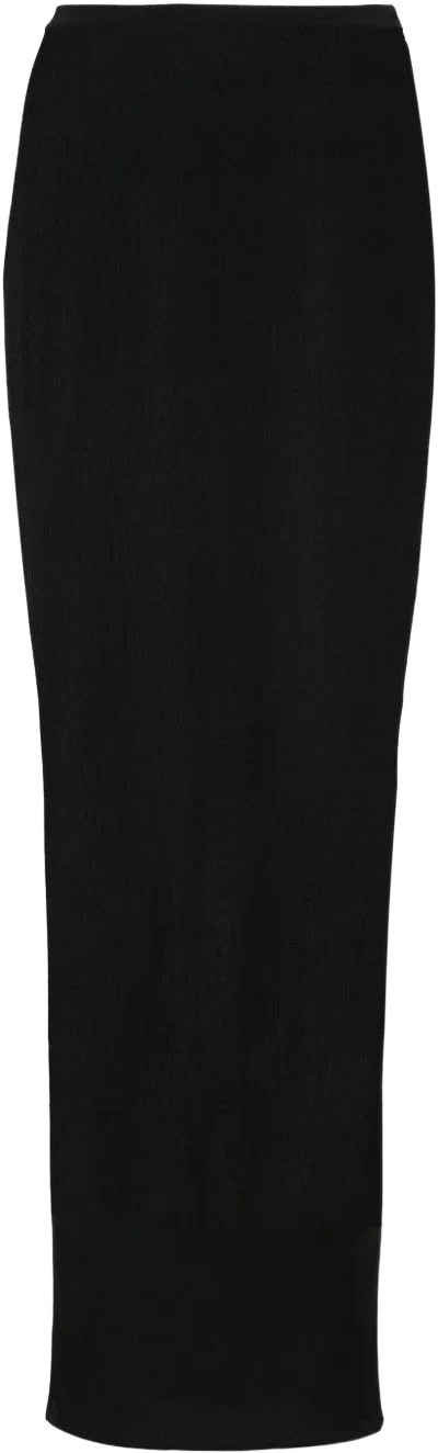 fine-ribbed maxi skirt