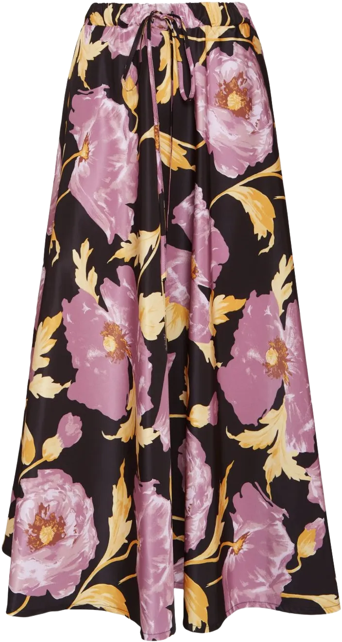 printed midi skirt