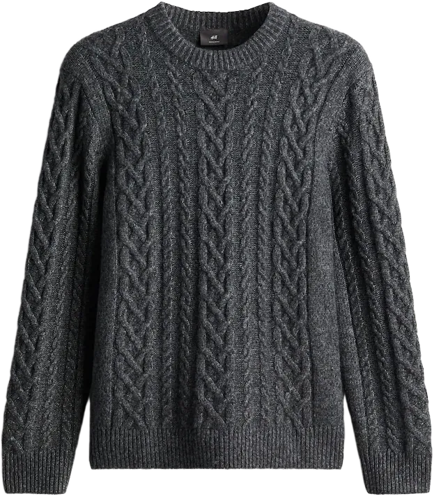 Regular Fit Cable-Knit Sweater