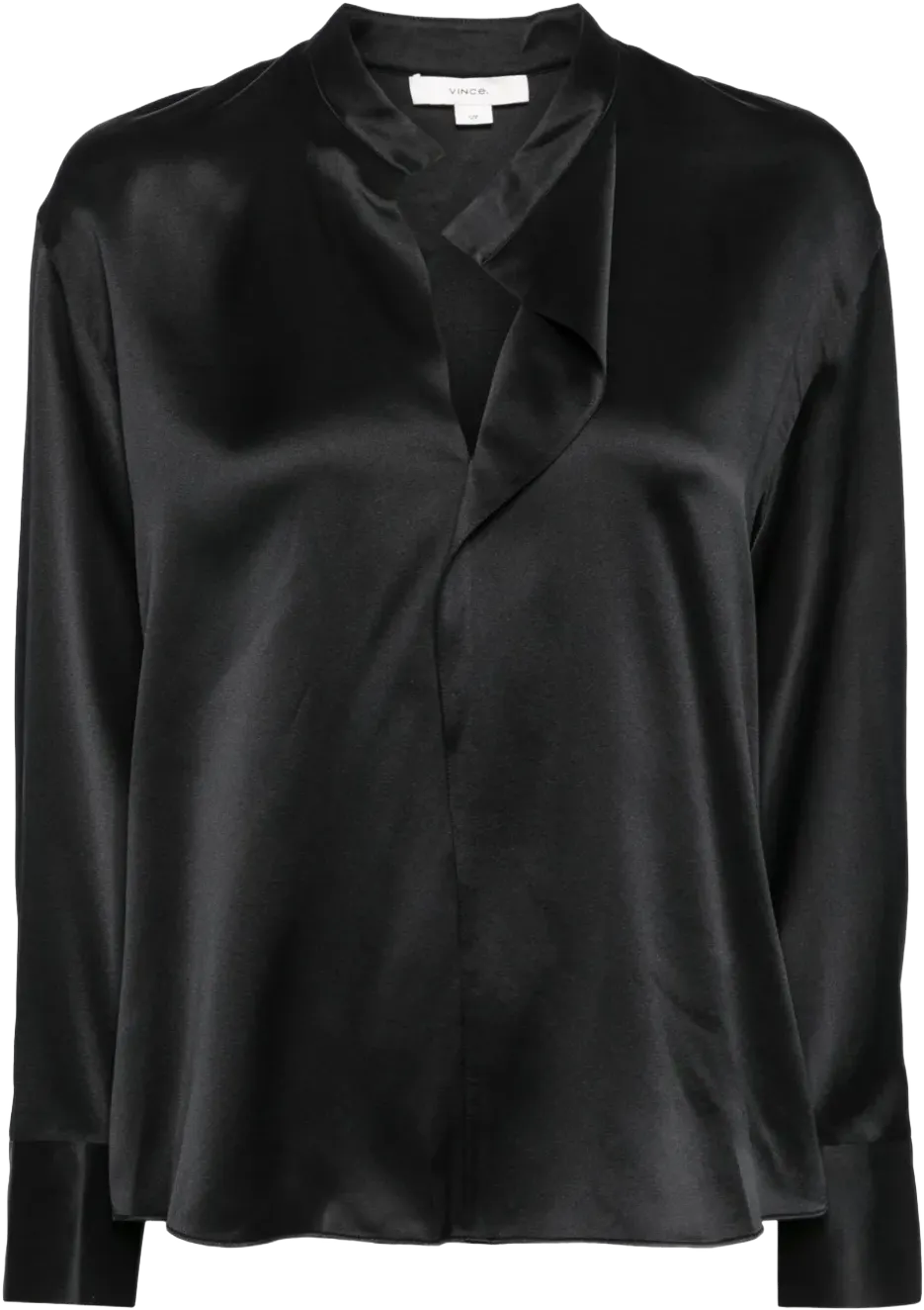draped silk blouse