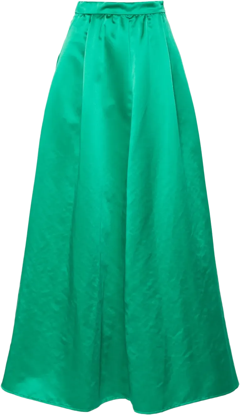 A-line satin maxi skirt