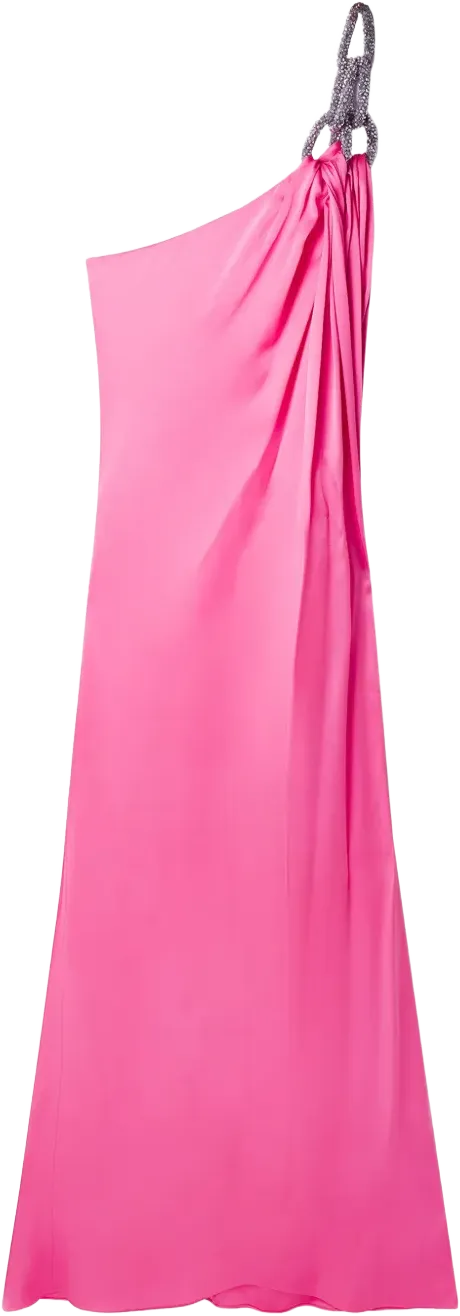 Falabella crystal-embellished satin gown