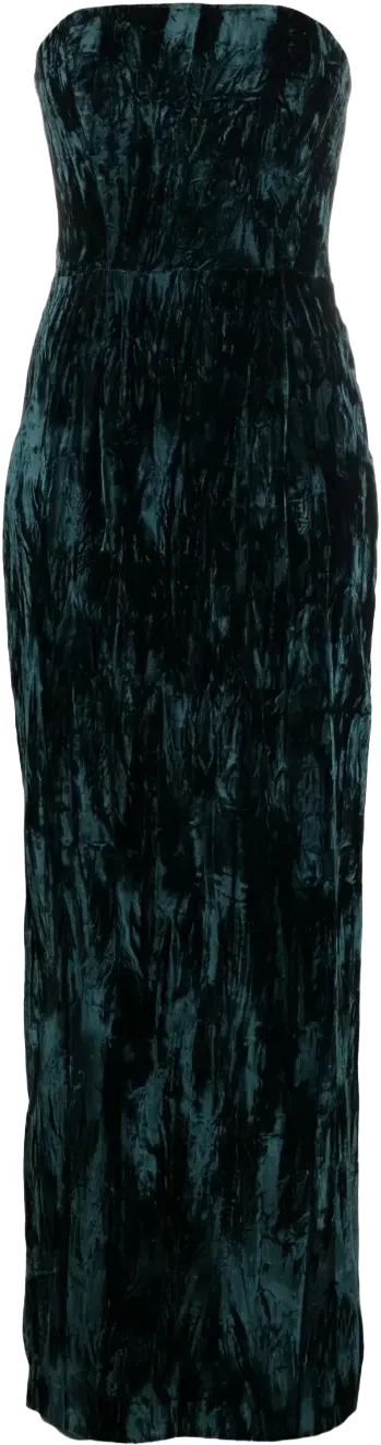 Samare velvet strapless gown