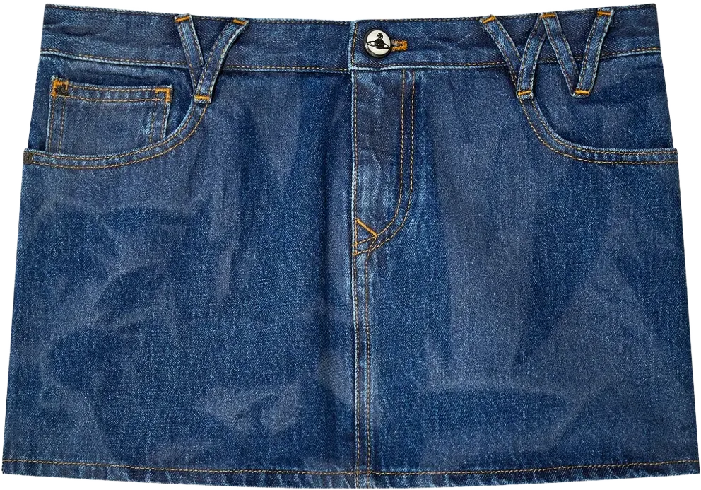 denim mini skirt