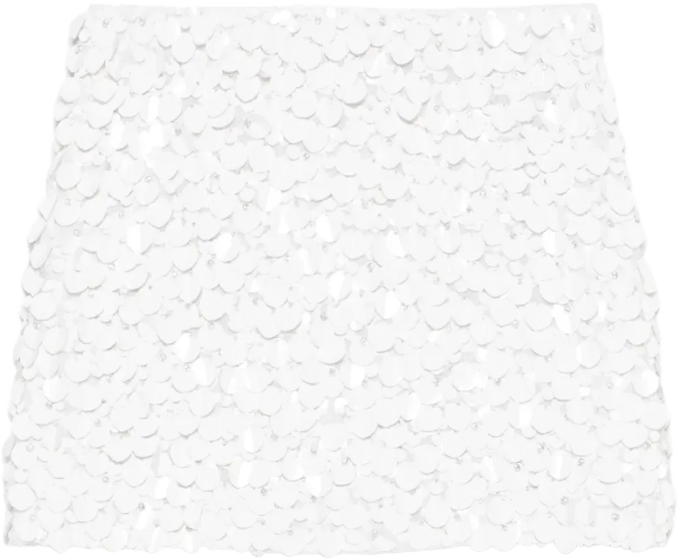 sequinned mini skirt