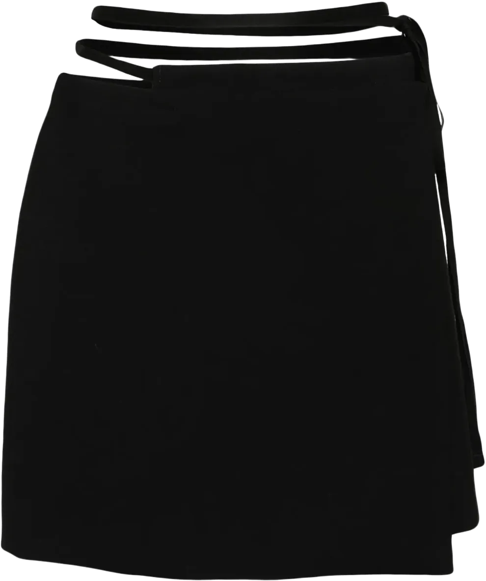 asymmetric wrap mini skirt