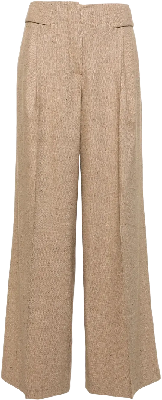 wide-leg textured trousers