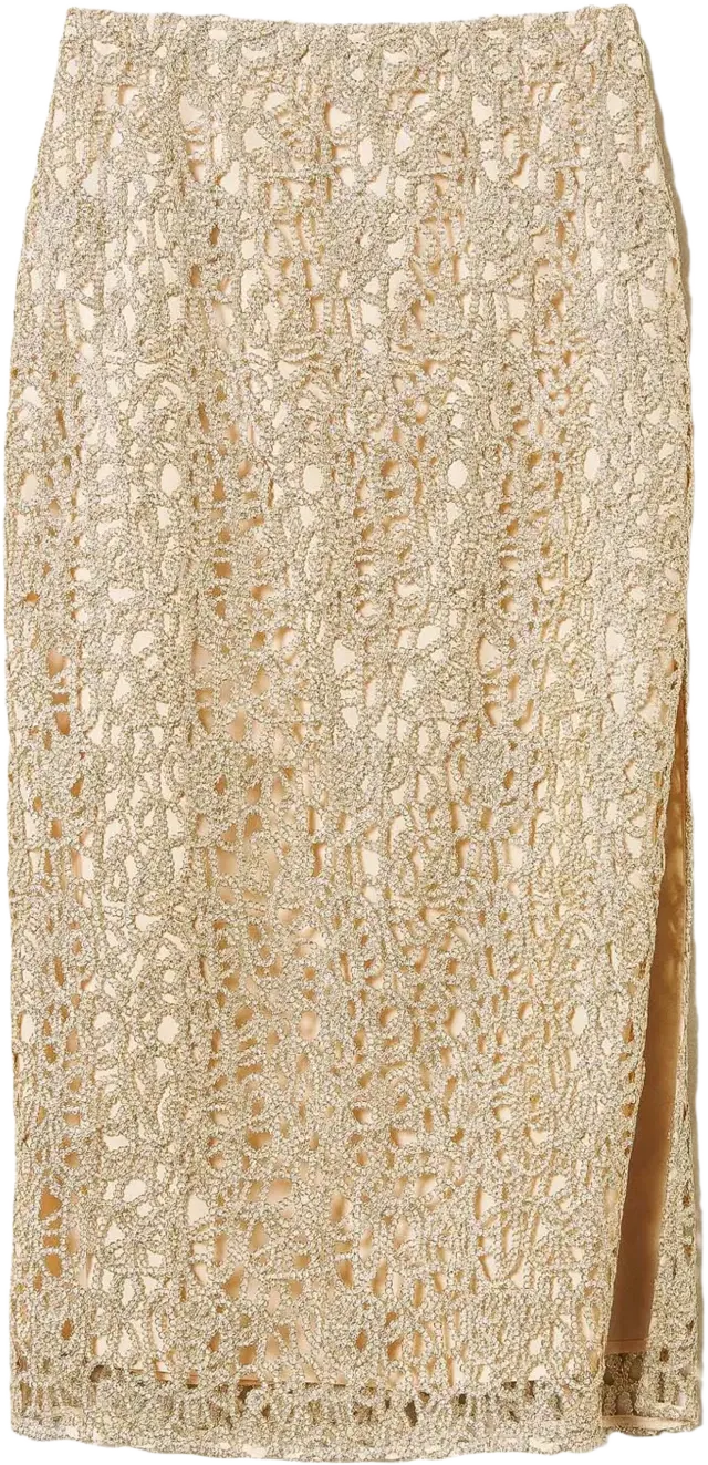 Cantala crochet midi skirt