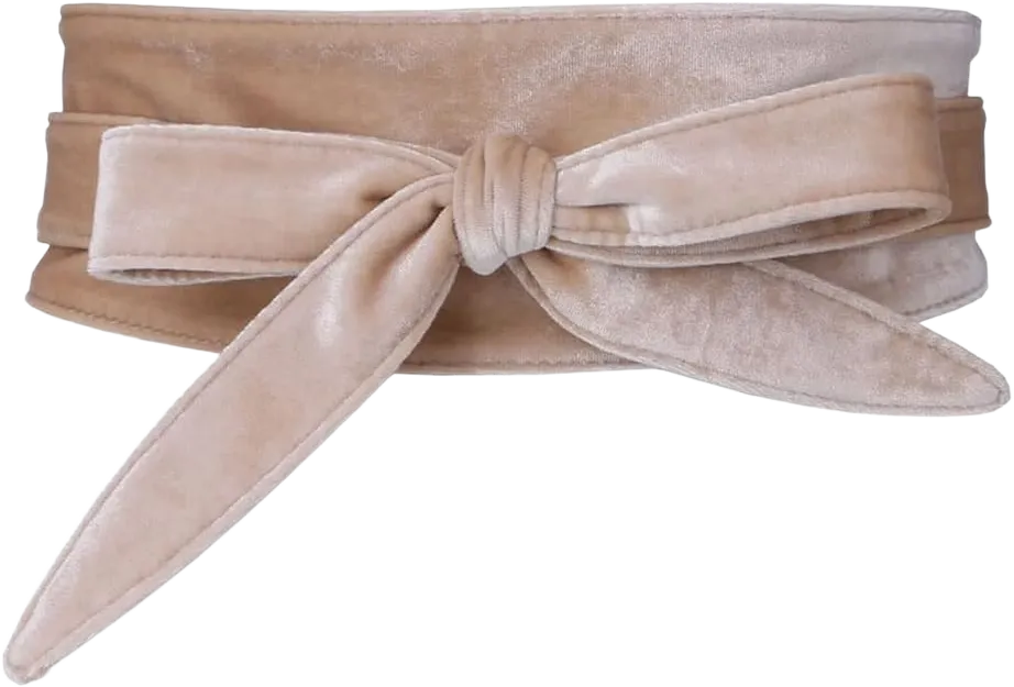 Women's Velvet Self Tie Wrap Around Waist Belt Wide Waistband Cinch Dress Belts
