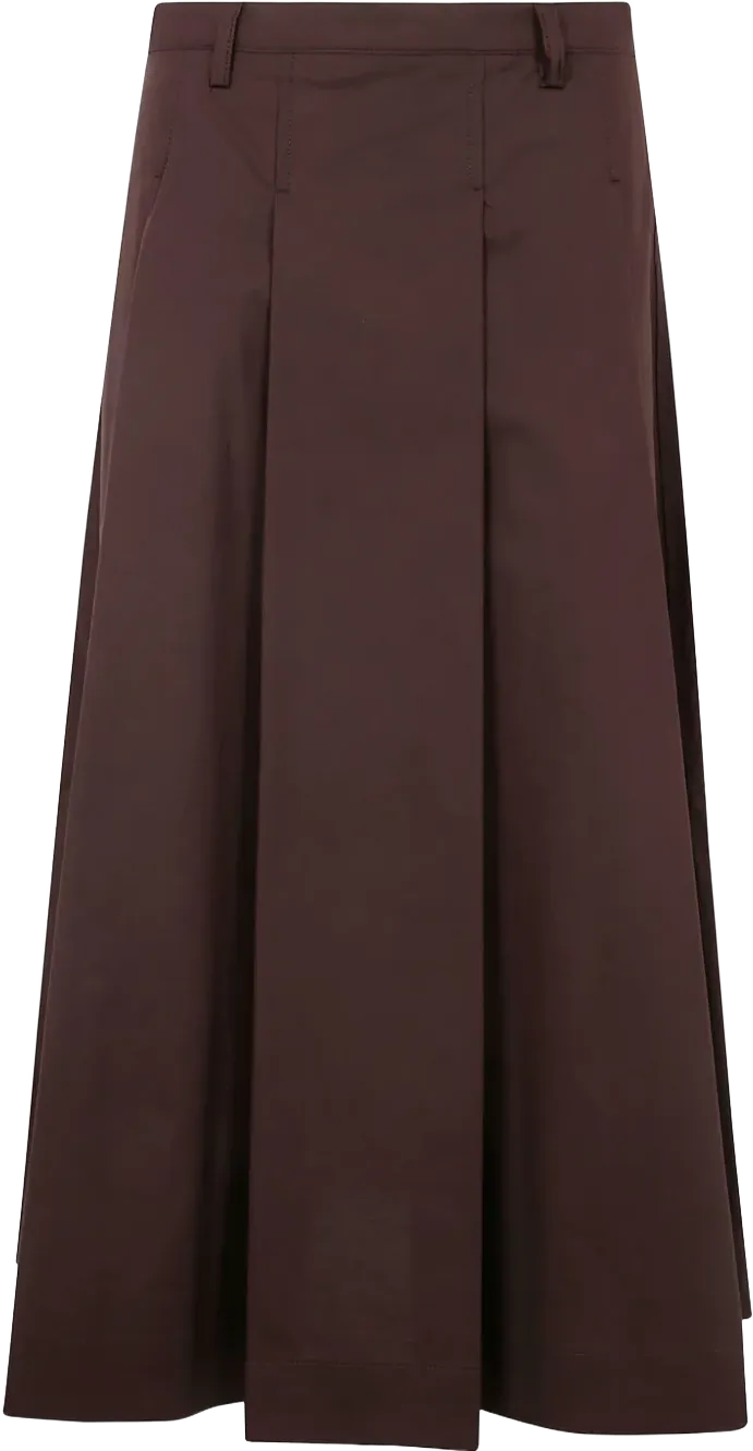 pleat-detail skirt